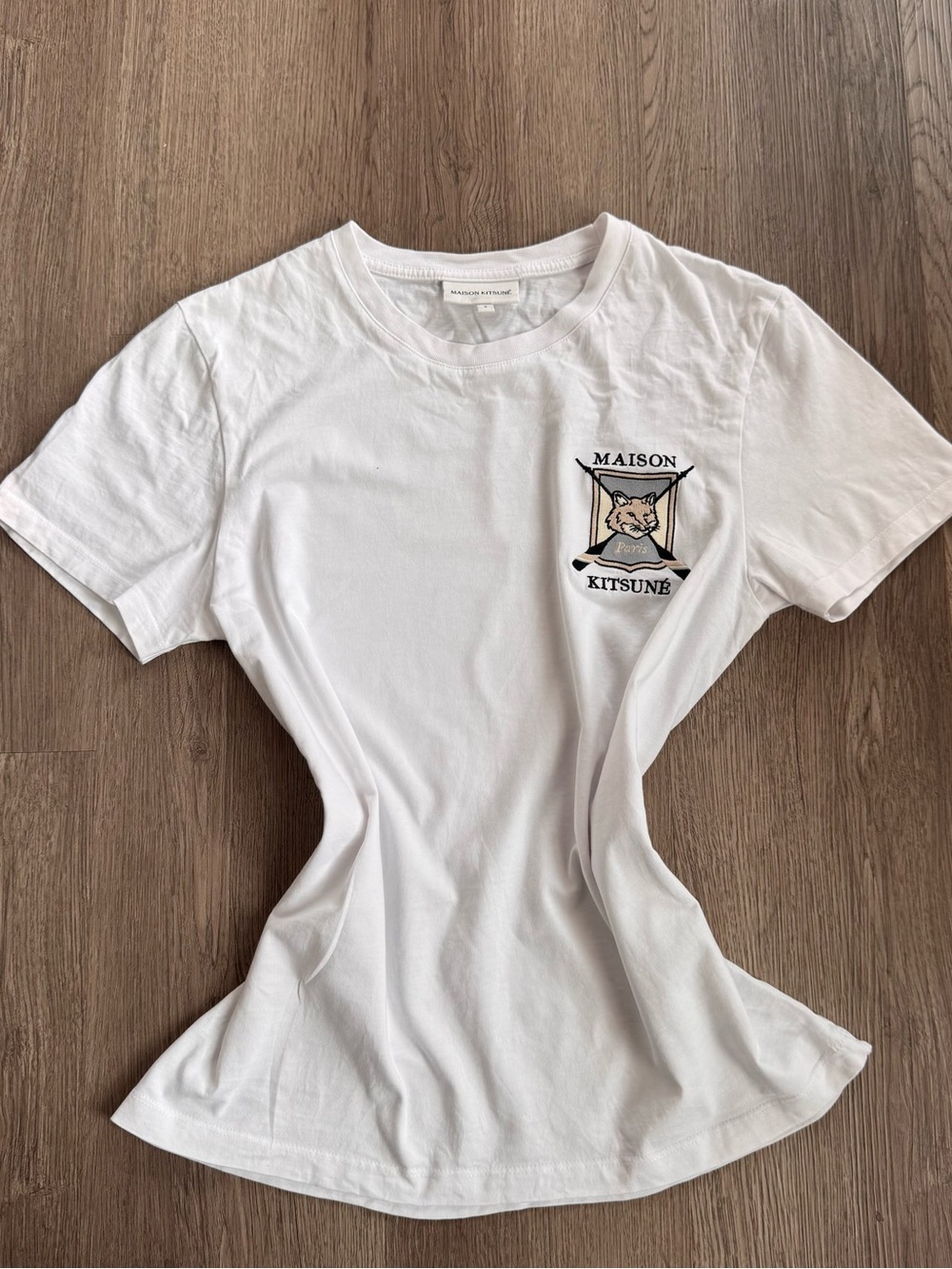 Maison Kitsuné College Fox Embroidered Comfort Tee-shirt